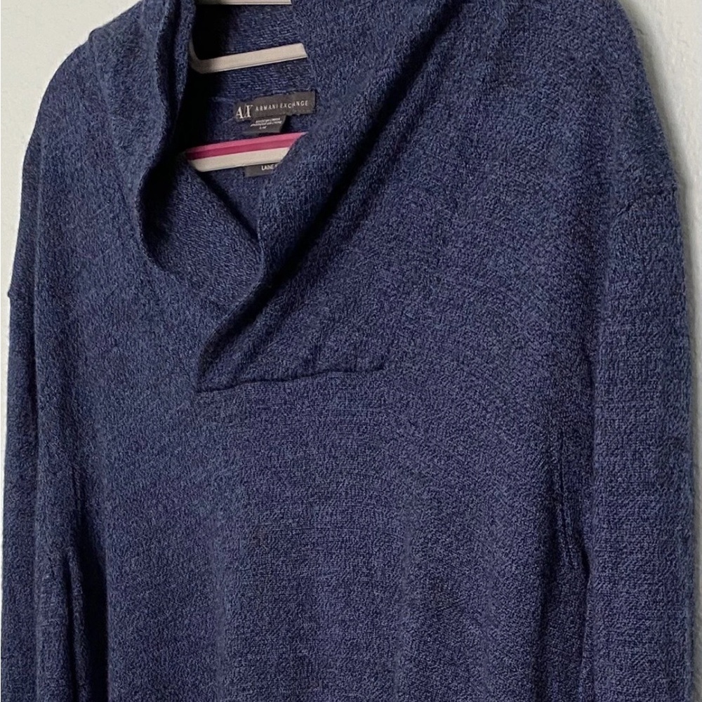 Armani Exchange Navy Turtleneck Sweater